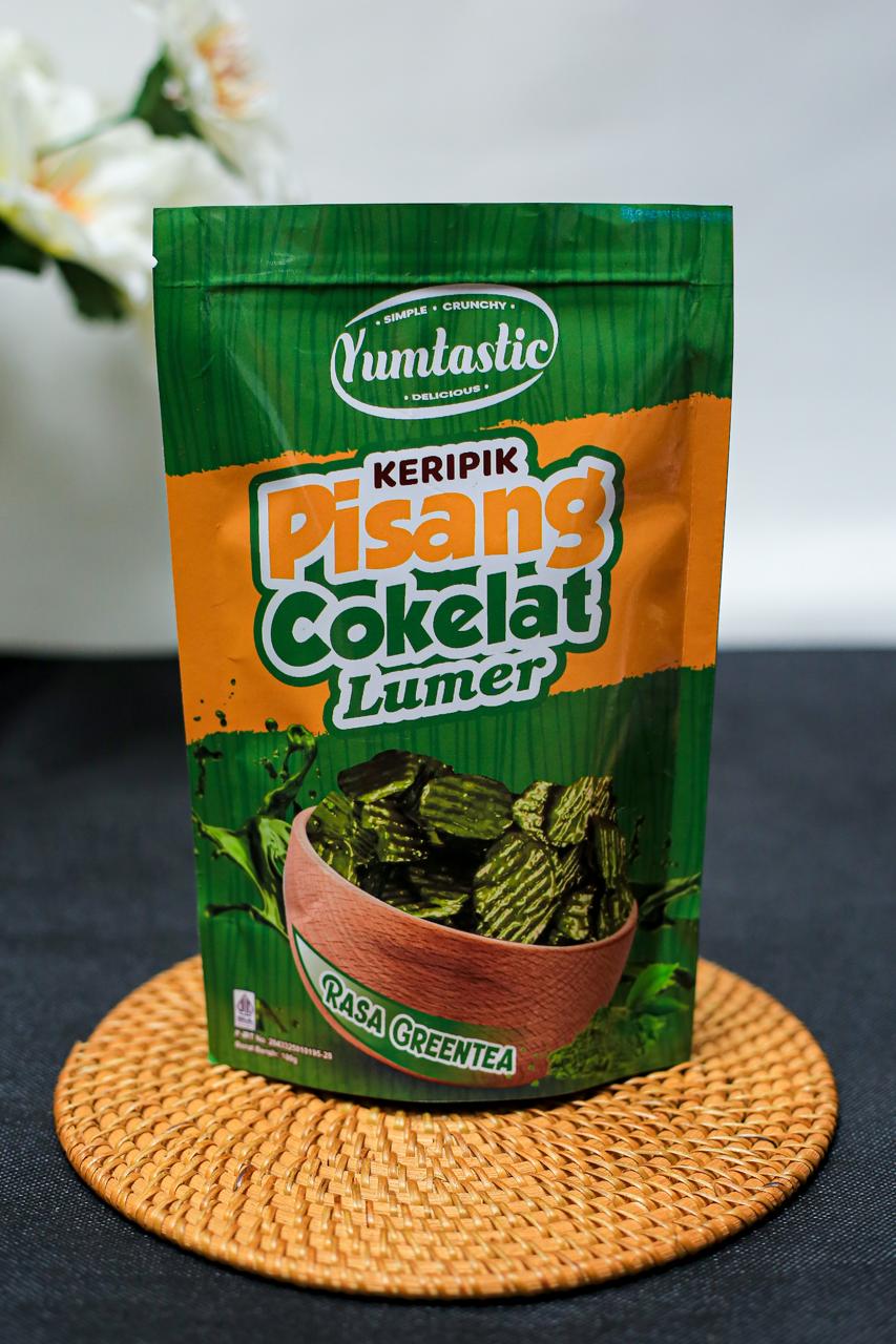 Yumtastic Keripik Pisang Cokelat Lumer Rasa Greentea