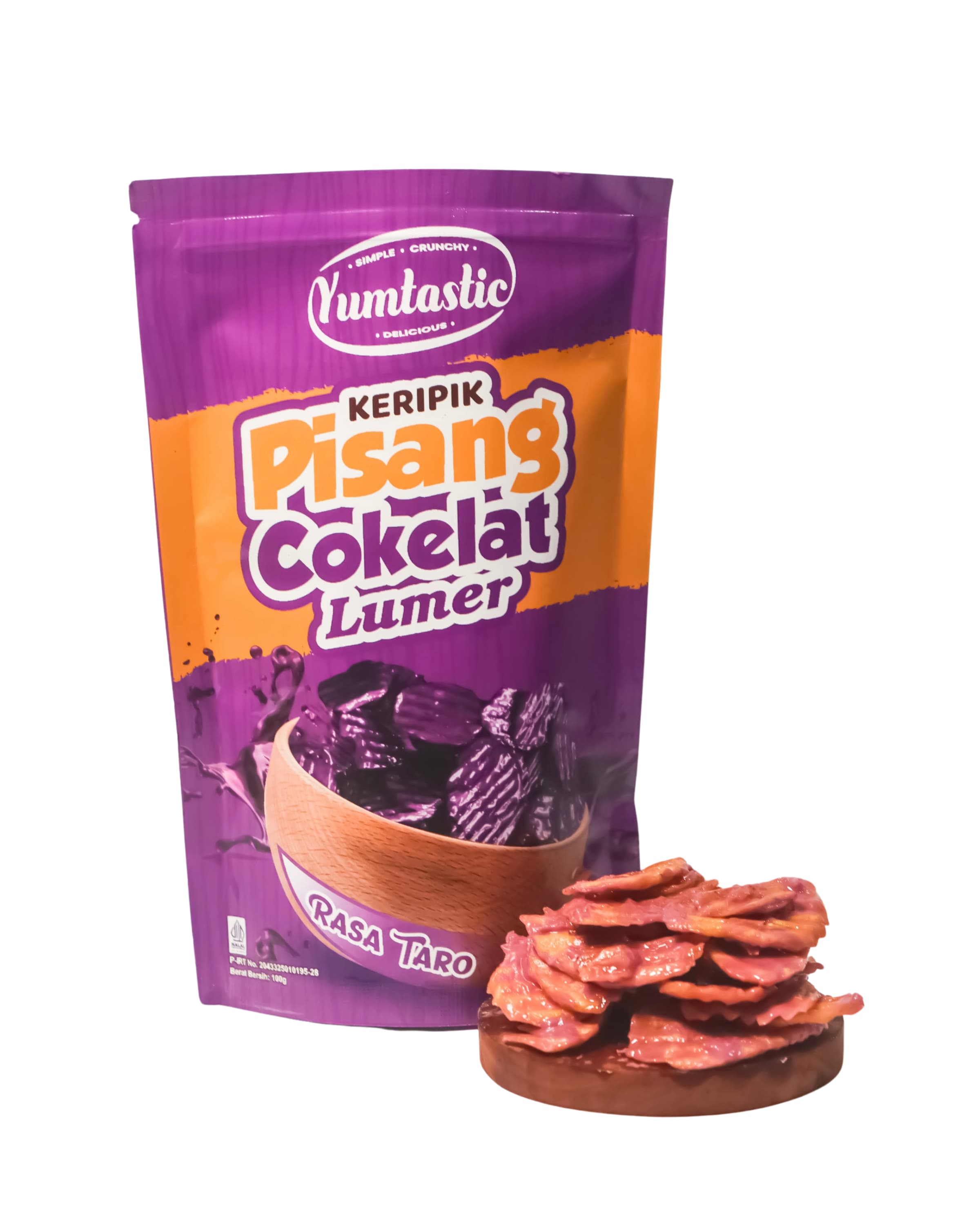 keripik pisang cokelat, keripik pisang lumer, keripik pisang taro, camilan kekinian, snack manis renyah, pisang cokelat lumer, camilan taro, keripik pisang premium, camilan murah enak, snack kekinian 2025, Yumtastic keripik pisang - gambar 2